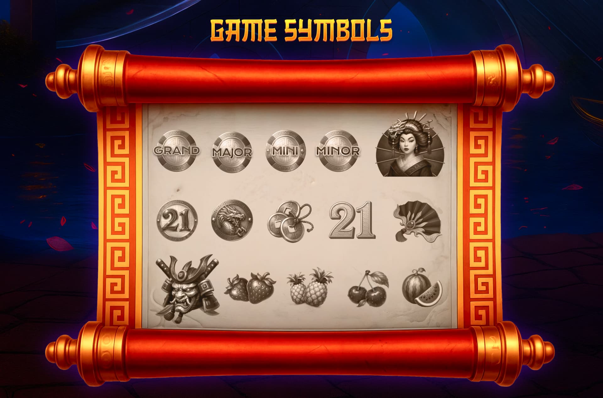 Samurai Fruits – Slot Game Design — section 2