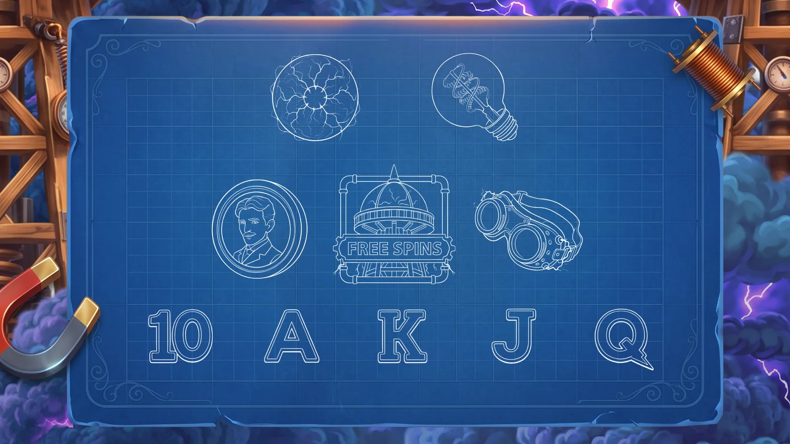 Tesla’s Power Tower – Slot Game Art, Symbols & UI — section 2