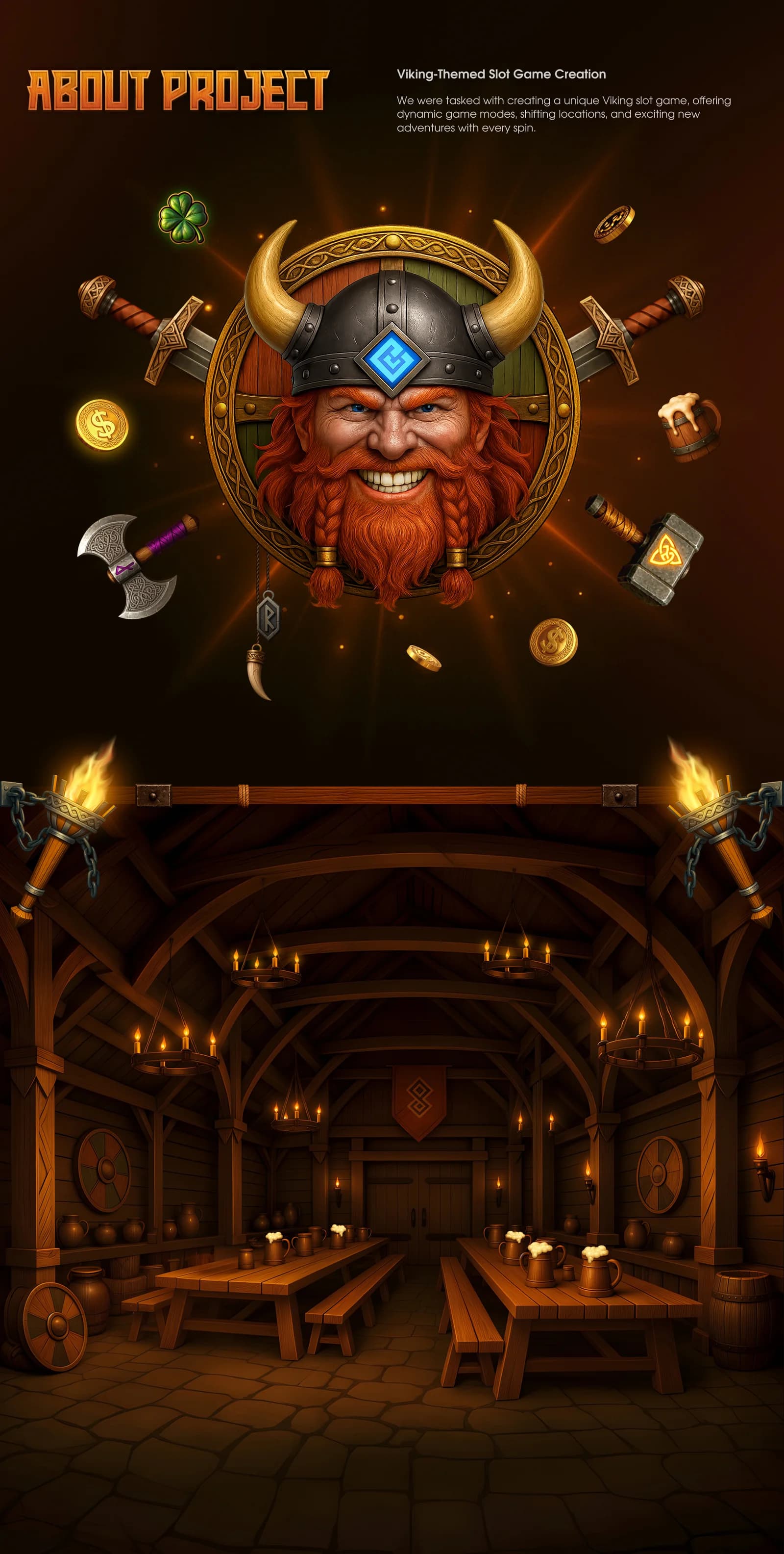 Vikings Wild Feast – Slot Game Art, UI & Animation — section 2