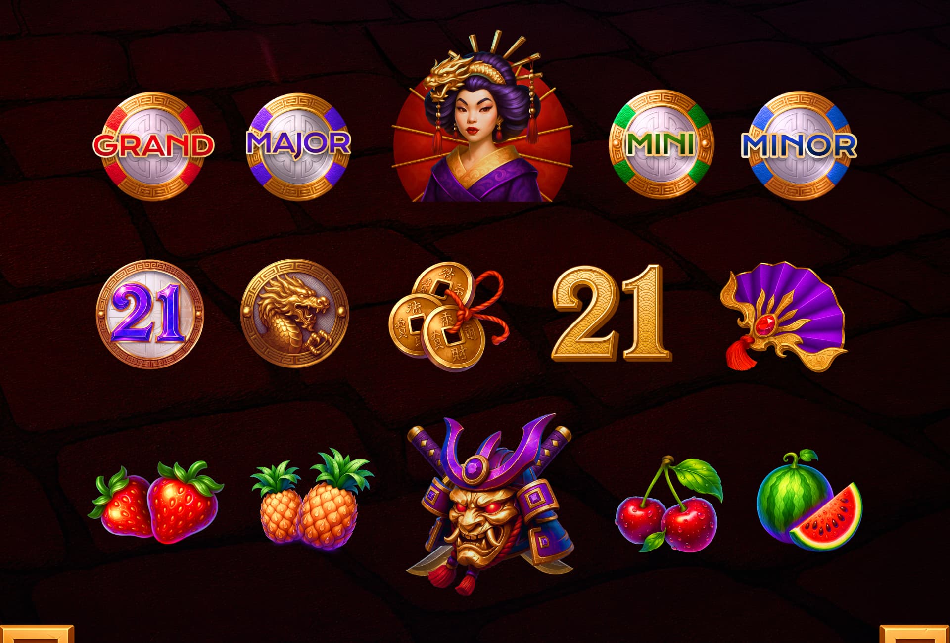 Samurai Fruits – Slot Game Design — section 3