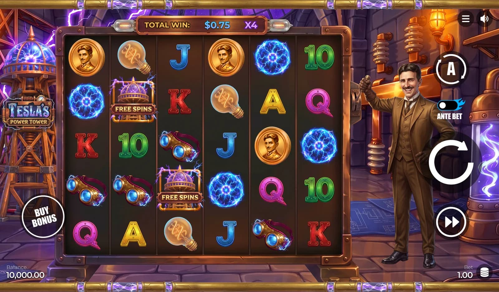 Tesla’s Power Tower – Slot Game Art, Symbols & UI — section 3