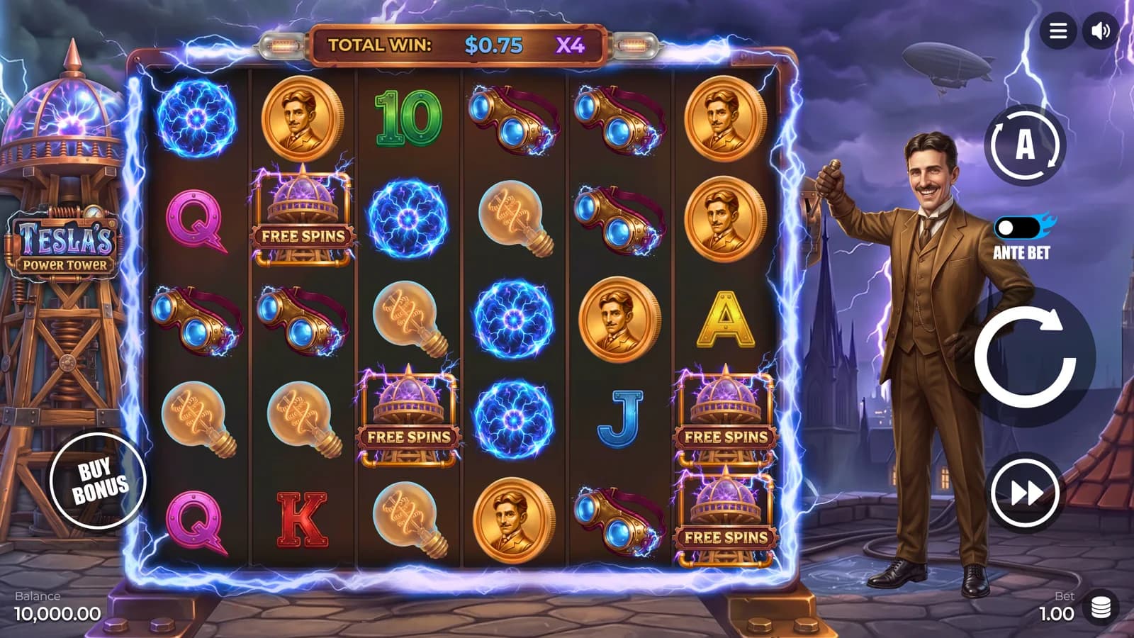 Tesla’s Power Tower – Slot Game Art, Symbols & UI — section 5