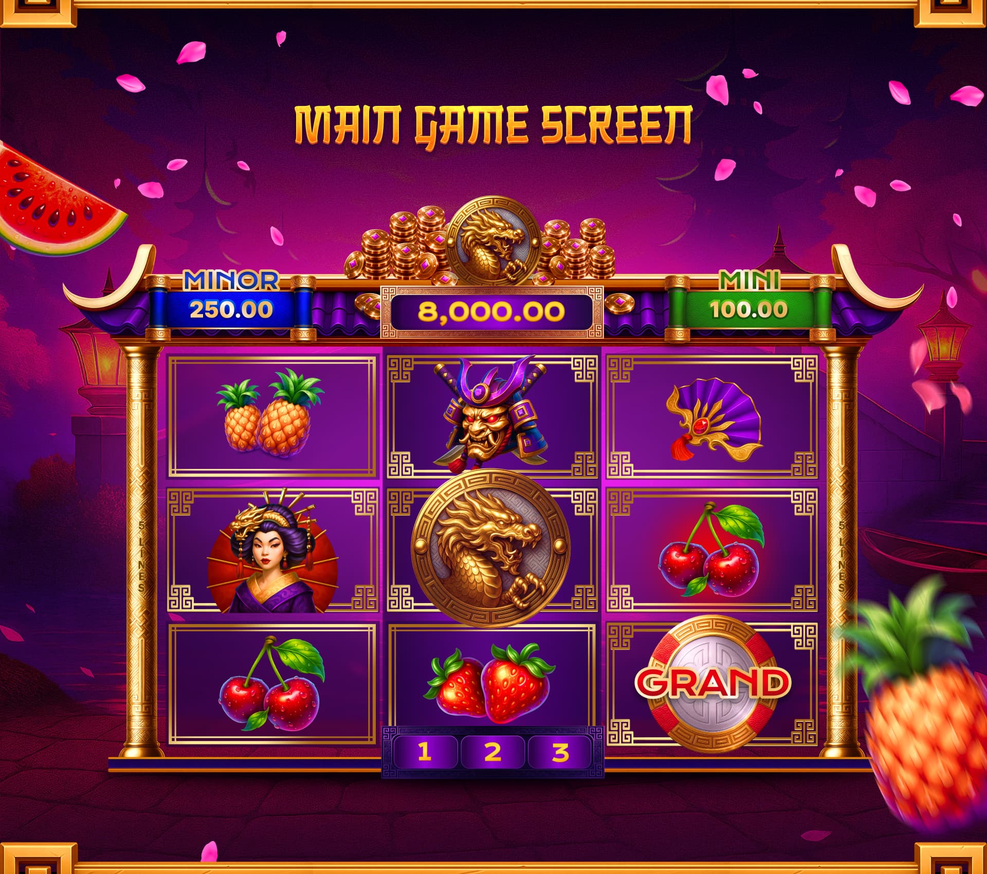 Samurai Fruits – Slot Game Design — section 5