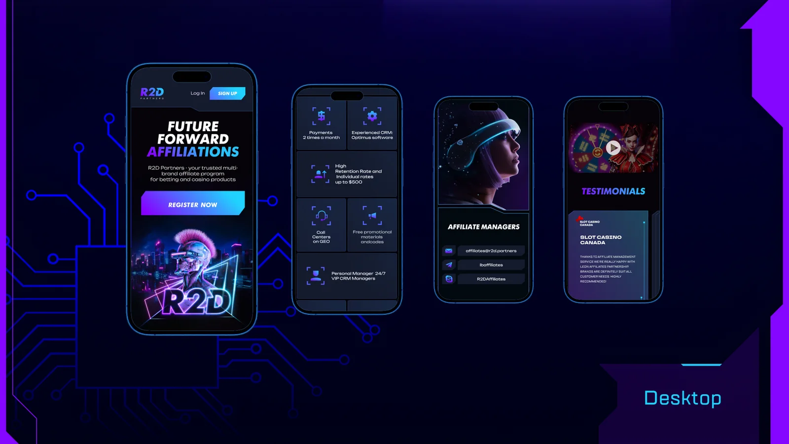 R2D Partners – Cyberpunk Identity, Website & Merch — section 6