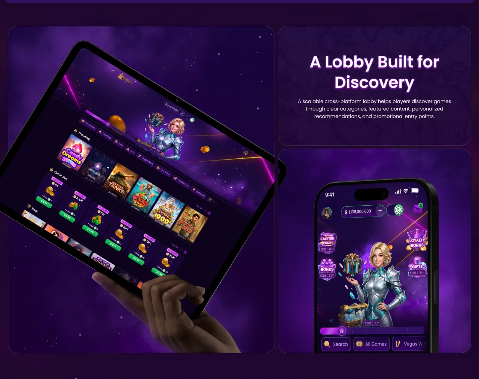 CoinsRaid – Social Casino Platform, UX/UI & Promo — section 8