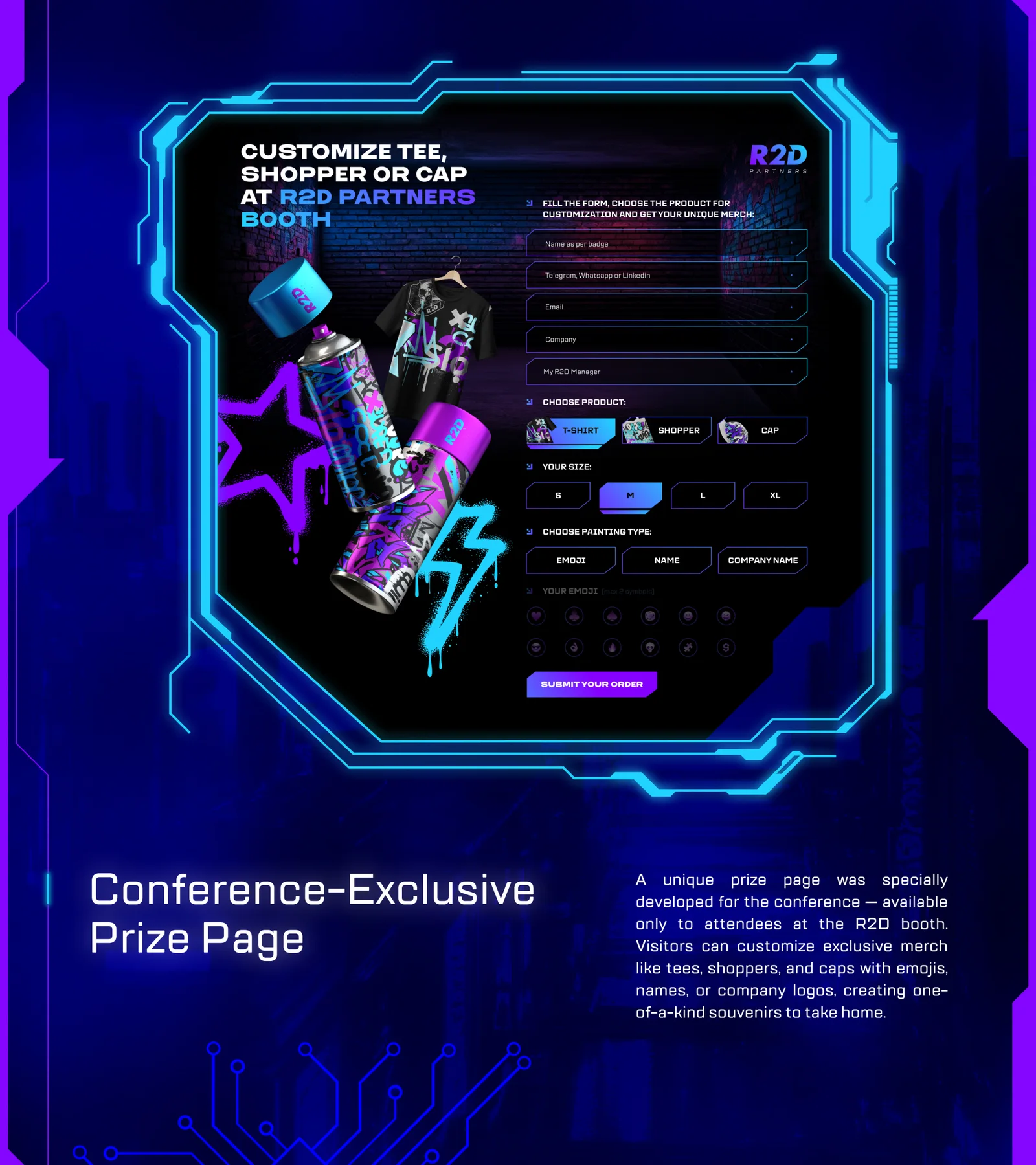 R2D Partners – Cyberpunk Identity, Website & Merch — section 8