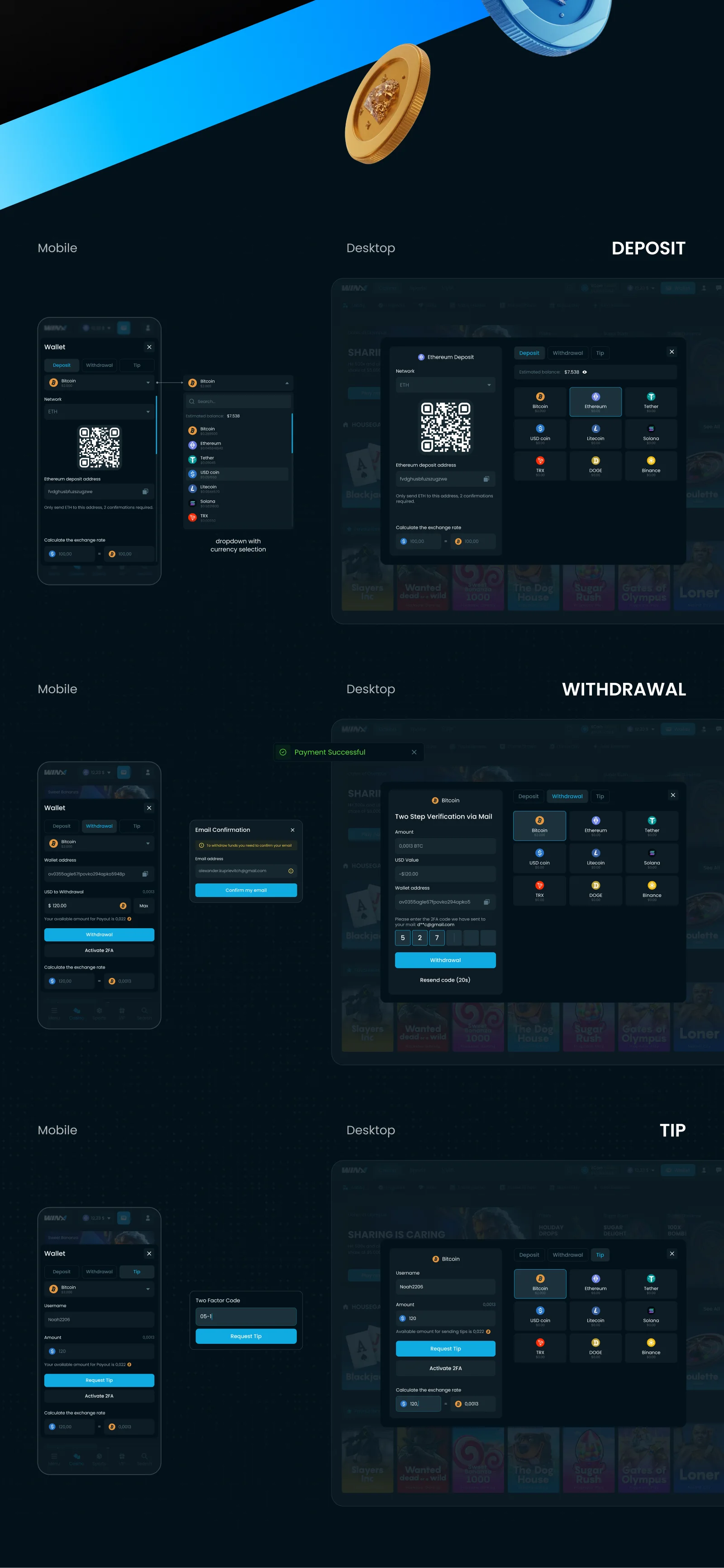 Winx – iGaming Platform UI/UX — section 9