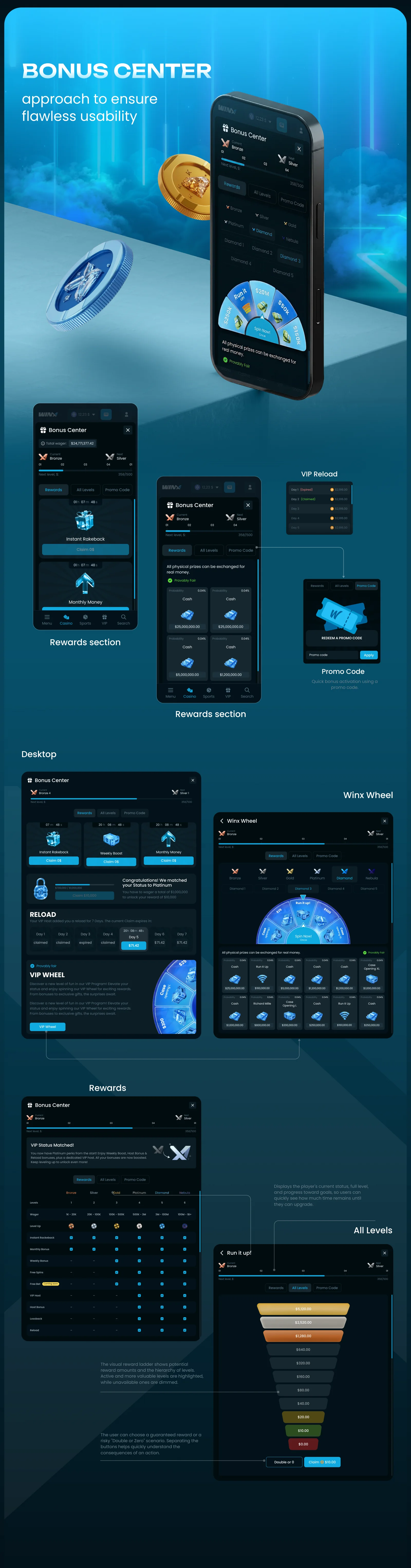 Winx – iGaming Platform UI/UX — section 10