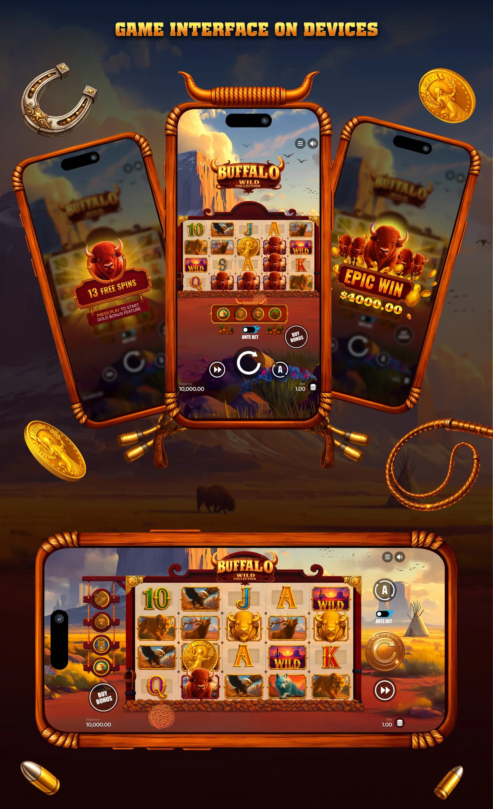 Buffalo Wild Collection – Slot Game Art, Symbols & UI — section 11