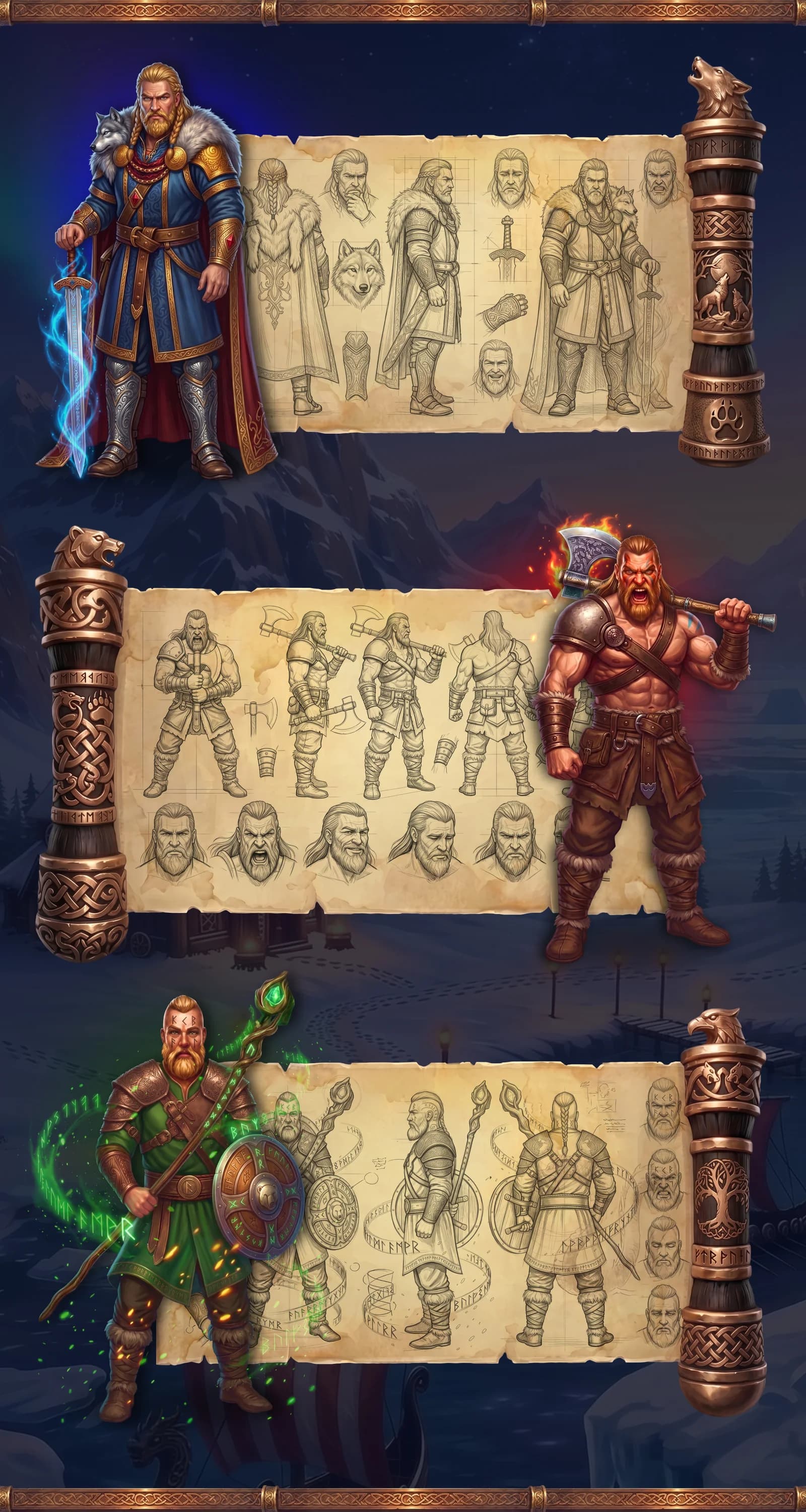 Berserker Boost – Slot Game Art, Characters & UI — section 11