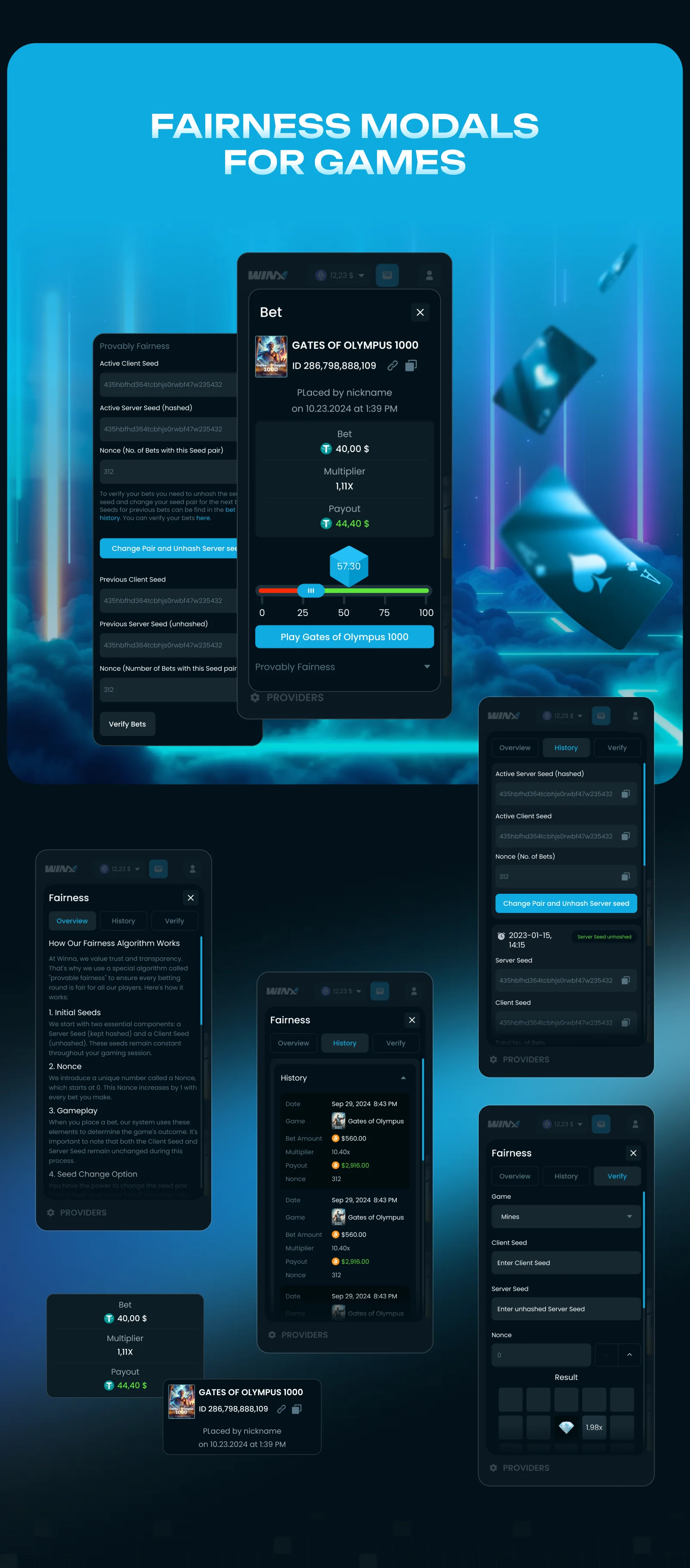 Winx – iGaming Platform UI/UX — section 15